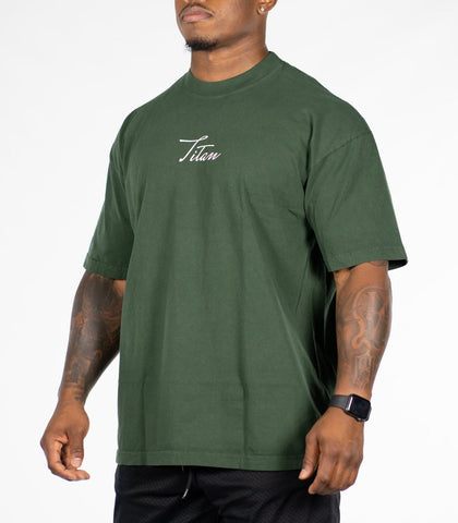 Premium Oversized Tee - Forest Green