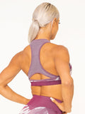 Camo Seamless Sports Bra - Burgundy Camo