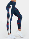 Stride High Waisted Leggings - Deep Print