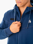 RECHARGE ZIP UP HOODIE - BLUE