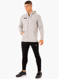 RECHARGE ZIP UP HOODIE - GREY MARL