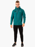 RECHARGE ZIP UP HOODIE - TEAL