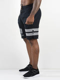 Varsity Track Shorts - Black